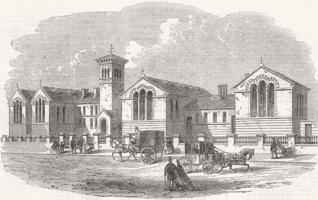 IRELAND. Model Schools, Anglesea St, Cork 1865 old antique print picture